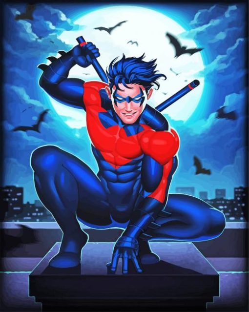 Dick Grayson Nightwing paint by numbers