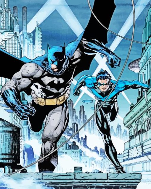 Batman And Nightwing paint by numbers