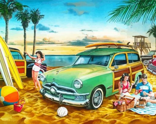 Happy Beach Day paint by numbers
