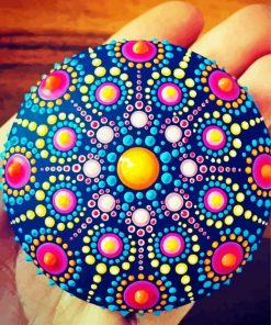 Beautiful Mandala Painted Rocks paint by numbers