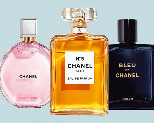 Beautiful Chanel Perfume Bottles paint by numbers
