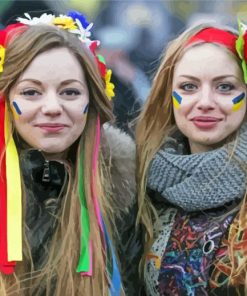 Beautiful Ukrainian Girls paint by numbers