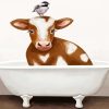 Cute Cow In Bathtub paint by numbers