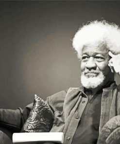 Monochrome Wole Soyinka paint by numbers