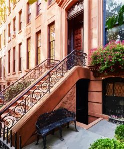 Aesthetics Brownstone Buildings paint by numbers