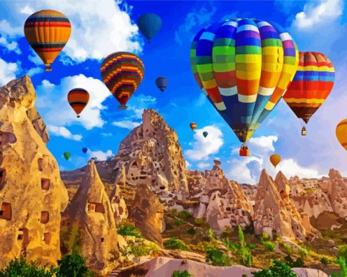 Cappadocia Hot Air Balloons paint by numbers