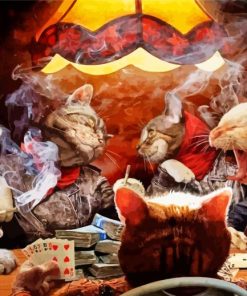 Cats Playing Poker paint by numbers