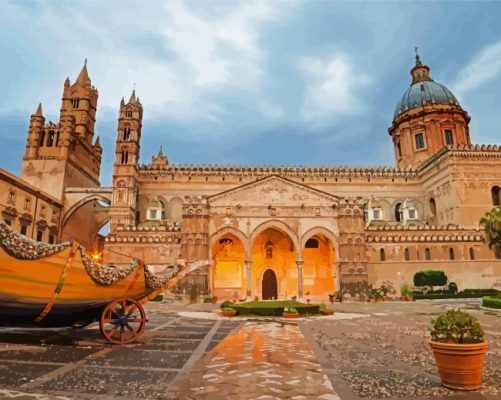 Cattedrale Di Palermo paint by numbers