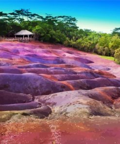 Chamarel Seven Colored Earth Geopark paint by numbers