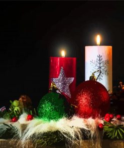 Christmas Candles paint by numbers