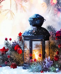 Christmas Lantern paint by numbers