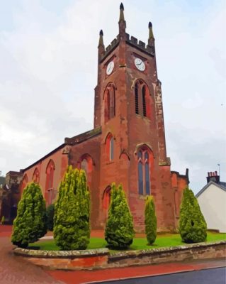 Church in kippens paint by number