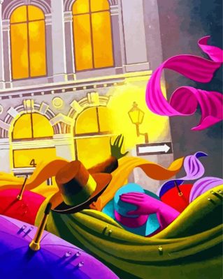 Le Foulard Magenta paint by numbers