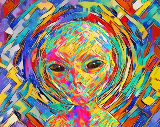 Colorful Abstract Aliens paint by numbers
