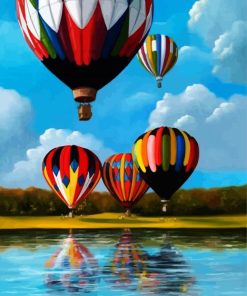 Colorful Hot Airbaloons paint by numbers