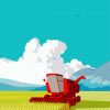Combine Harvester Illustration paint by numbers