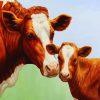 Aesthetics Cow And Calf paint by numbers