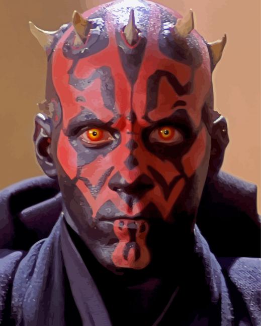 Darth Maul Character paint by numbers