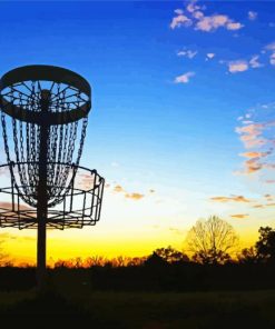 Disc Golf At Sunset paint by numbers