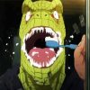 Caiman Brushing His Tooth paint by numbers