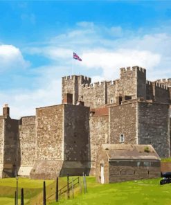 Medieval Dover Castle paint by numbers