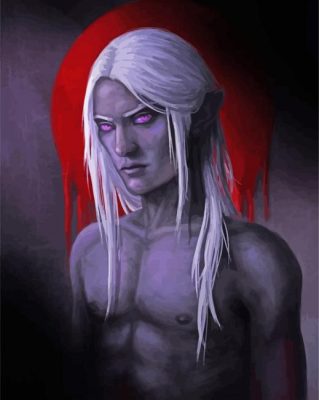 Creepy Drizzt Do'Urden paint by numbers