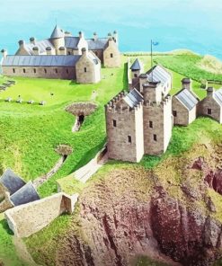 Aesthetic Dunnottar Castle paint by numbers