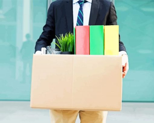 Man Employee Termination Job paint by numbers