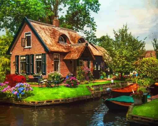 Fairytale House paint by numbers