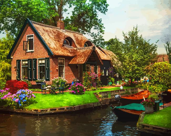 Fairytale House paint by numbers