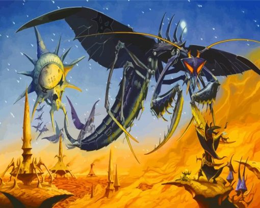 Fantasy Mantis paint by numbers