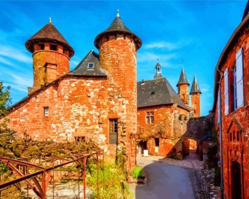 Collonges La Rouge paint by numbers