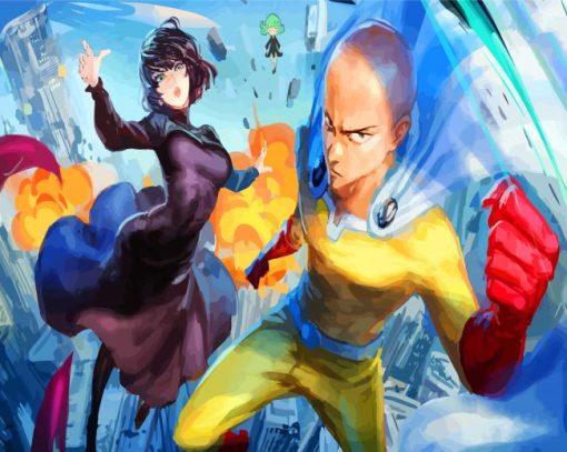Saitama And Fubuki paint by numbers