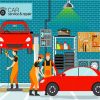 Garage Car Repairs paint by numbers