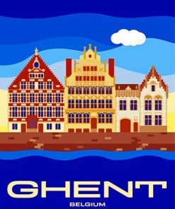 Ghent City Poster paint by numbers