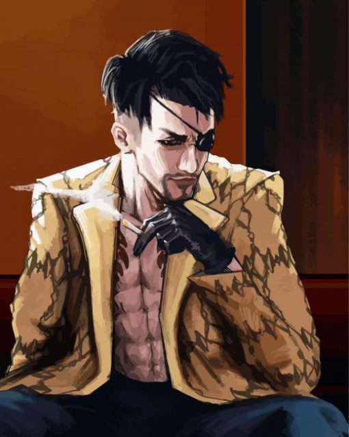 Goro Majima Smoking Art paint by numbers