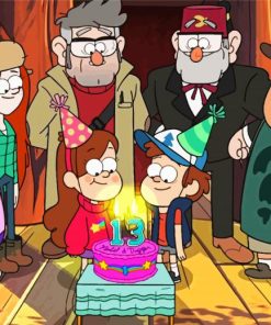 Gravity Falls Characters paint by numbers