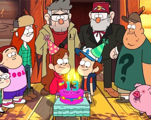 Gravity Falls Characters paint by numbers