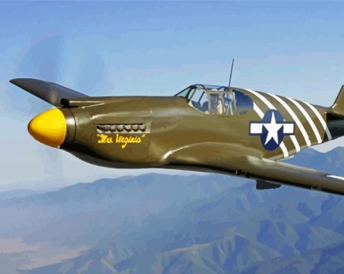Green P52 Mustang paint by numbers