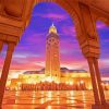 Hassan II Mosque At Sunset paint by numbers