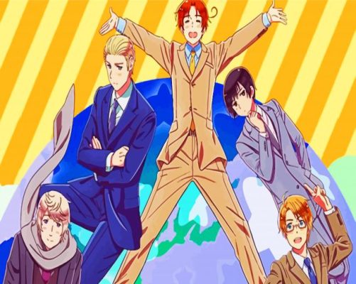 Hetalia Manga Anime paint by numbers