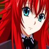 Rias Gremory Japanese Character paint by numbers