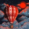 Hot Airballoons Over Clouds paint by numbers