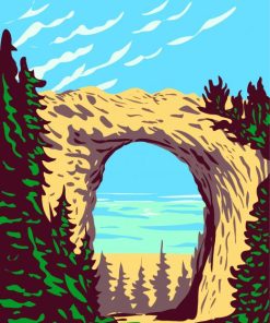 Arch Rock Illustration paint by numbers