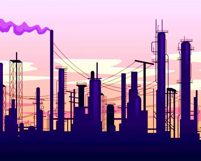 Industrial Illustration paint by numbers