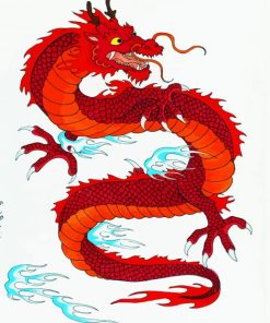 Japanese Dragon Art paint by numbers