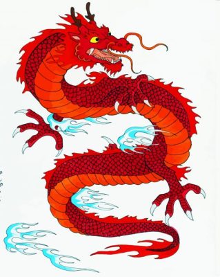 Japanese Dragon Art paint by numbers