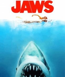 Jaws Movie Poster paint by numbers