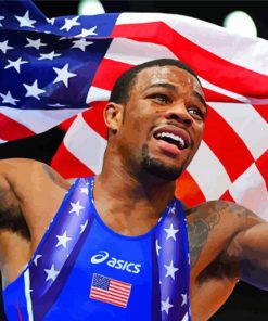 Jordan Burroughs American Athlete paint by numbers