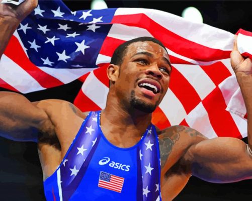 Jordan Burroughs American Athlete paint by numbers